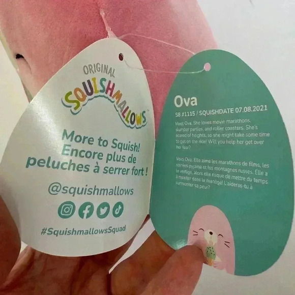 Squishmallows Ova the Pink Walrus - 8.5" - Picture 5 of 8